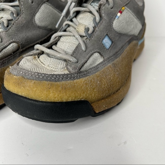 The North Face Hiking Shoes Leather Suede Upper Grey Blue Lace Up Low Cut Size 7 - Picture 6 of 13